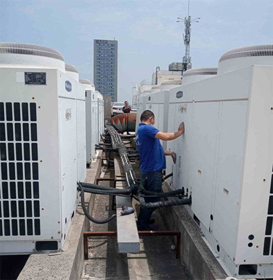 阳春中央空调制热和不制冷系统维修方法